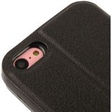 Pebble Texture Leather Case with Call Display ID & Holder for iPhone 5C(Black)