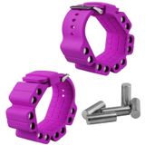 A Pair Outdoor Sports Running Fitness Yoga Load Bracelet Training Plus Heavy Silicone Wristband(Purple)