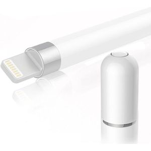Magnetic Anti-lost Pencil Cap Stylus Pen Protective Cap for Apple Pencil (White)