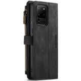 Voor Samsung Galaxy S20 Ultra 5G Caseme-C30 PU + TPU Multifunctionele Horizontale Flip Leren Case Met Houder & Card Slot & Portemonnee & Rits Pocket (Zwart)