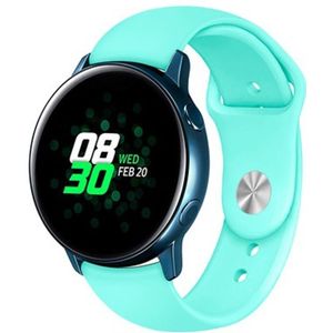 Monochrome Silicone Strap for Apply Samsung Galaxy Watch Active 20mm(Teal)