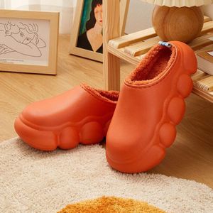 Indoor en outdoor pure kleur Zachte waterdichte dikke zolen katoenen slippers  maat: 36/37