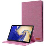 Voor Galaxy tab S5e T720/T725 doek Teature horizontale Flip PU lederen draagtas met met houder & kaartsleuven (Rose Pink)