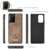 For Samsung Galaxy Note20 Ultra CaseMe-008 Detachable Multifunctional Horizontal Flip Leather Case with Card Slot & Holder & Zipper Wallet & Photo Frame(Brown)