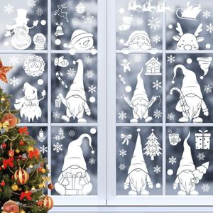 Kerst Statisch Glas Raamdecoratie Achtergrond Decoratieve Stickers (Witte Midget)