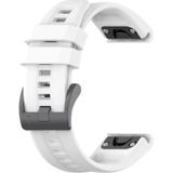 For Garmin Fenix 5X Plus 26mm Silicone Sport Pure Color Watch Band(White)