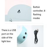 HS-007 LED Letter DIY Cloud Erasable Message Board Confession Lamp(Blue)