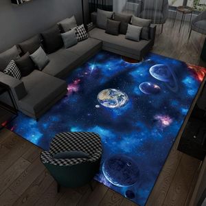 3D Visual Cartoon Cosmic Planet Living Room Carpet  Size: 60x90cm(Cosmic Planet 4)