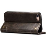 For iPhone 8 / 7 Baroque Simple Horizontal Flip Leather Case  with Holder & Card Slots & Wallet(Black)