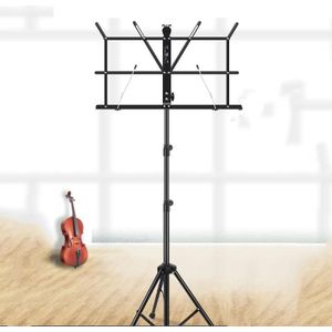 Draagbare vouwen opgeheven en verdikt Piano Stand Guzheng Guitar Home Music Stand (Zwart)