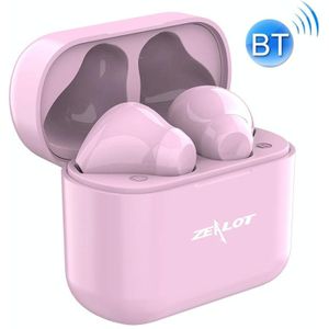 ZEALOT T3 Bluetooth 5.0 TWS Wireless Bluetooth Earphone with Charging Box  Support Touch & Call & Power Display(Pink)