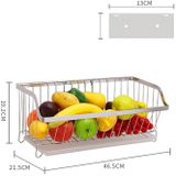 304 Stainless Steel Wall-mounted Kitchen Rack Hanging Vegetable Fruit Basket