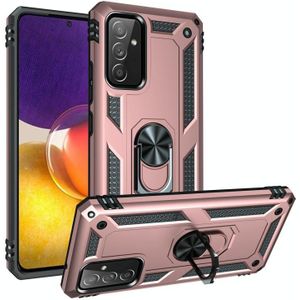 For Samsung Galaxy A82 5G Shockproof TPU + PC Protective Case with 360 Degree Rotating Holder(Rose Gold)