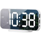 8821 LED Mirror Dual-purpose Snooze Alarm Clock (White)