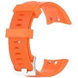 Voor Garmin Forerunner 45/Forerunner 45S Universele Twill Effen Kleur Siliconen Horlogeband (Oranje)
