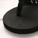 Sequin Slippers Wedge ith Flip Flops  Size:40(Sequin Gold)