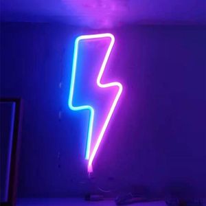 Neon LED Modellering Lamp Decoratie Nachtlampje  Stijl: Blauw Roze Thunder