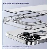Voor iPhone 14 iPAKY schokbestendige pc + TPU-beschermende telefoonhoes (transparant zwart)