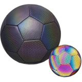 Milachic Night Light Football PU Opera Geneerd School Training Voetbal (No.5 Light-versie Honeycomb Black 5062)