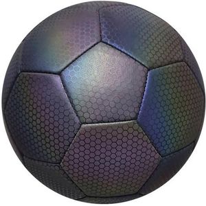 Milachic Night Light Football PU Opera Geneerd School Training Voetbal (No.5 Light-versie Honeycomb Black 5062)