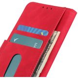 Voor Samsung Galaxy S23 Ultra 5G KHAZNEH Retro Textuur Horizontale Flip Lederen Telefoon Case (Rood)