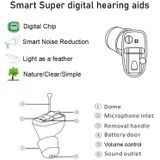 Z-20 in-ear hoortoestel digitale ruisonderdrukkende geluidsversterker (rechteroor zwart)