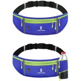CWILKES MF-008 Outdoor Sports Fitness Waterproof Waist Bag Phone Pocket  Style: With Water Bottle Bag(Blue)