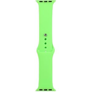 For Apple Watch Series 6 & SE & 5 & 4 40mm / 3 & 2 & 1 38mm Silicone Watch Replacement Strap  Short Section (female)(Brilliant Green)