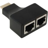 30m HDMI to Dual Port RJ45 Network Cable Extender Over by Cat 5e/6 3D HDTV Up