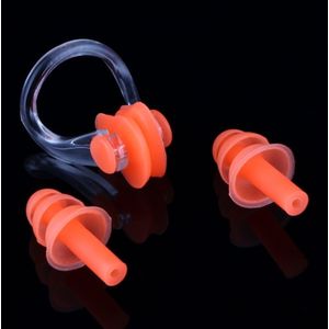 Soft Silicone Swimming Nose Clip and Ear Plug Set Earplug  Random Color Delivery