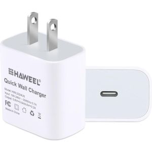 HAWEEL PD 20W Single USB-C / TYPE-C Interface QC Travel Charger  ondersteuning Volledig QC-protocol  US Plug