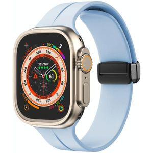 Effen kleur magnetische gesp siliconen horlogeband voor Apple Watch Series 8 & 7 41 mm / SE 2 & 6 & SE & 5 & 4 40 mm / 3 & 2 & 1 38 mm