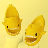 Shark Summer Couple Slippers Room EVA Cute Cartoon Sandals  Size: 44/45(Yellow)