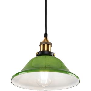 YWXLight LED Industrial Edison Vintage Style Hanging lamp Green Emerald Glass Pendant Light with E27 Bulb (Cold White)