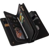 Voor Samsung Galaxy Note10 Lite Skin Feel PU + TPU Horizontale Flip Lederen Case met Houder & 15 Kaarten Slot & Portemonnee & Zipper Pocket & Lanyard