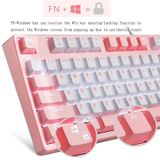 87/108 Sleutels Gaming Mechanisch toetsenbord  Kleur: FY87 Pink Shell Pink Green Green Shaft