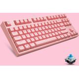 87/108 Sleutels Gaming Mechanisch toetsenbord  Kleur: FY87 Pink Shell Pink Green Green Shaft