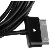 1m 30 Pin to USB Cable  For Galaxy Tab P1000 / P3100 / P5100 / P6200 / P6800 / P7100 / P7300 / P7500 / N5100 / N8000(Black)