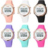 SKMEI 1720 Round Dial LED Digital Display Luminous Silicone Strap Electronic Watch(Pink)