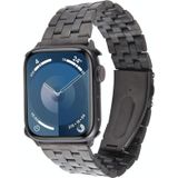 Voor Apple Watch Series 6 40 mm 22 mm Ultradunne roestvrijstalen horlogeband met vijf kralen
