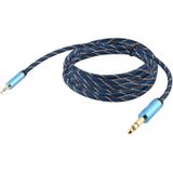 EMK 3.5mm Jack Male to 6.35mm Jack Male Gold Plated Connector Nylon Braid AUX Cable for Computer / X-BOX / PS3 / CD / DVD  Cable Length:5m(Dark Blue)