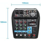 Teyun A4 4-weg kleine microfoon digitale mixer live opname-effector (US Plug)