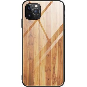 Wood Grain Tempered Glass + TPU Shockproof Case For iPhone 12 Pro Max(M03)