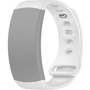 For Samsung Gear Fit2 Pro Silicone Replacement Strap Watchband  Size:S(White)