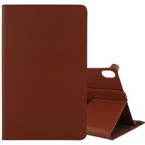 For Lenovo Tab P11 Litchi Texture Horizontal Flip 360 Degrees Rotation Leather Case with Holder(Brown)