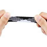 Plastic Buckle Mixed Color Nylon Braided Single Loop Replacement Watchbands For Apple Watch Series 6 & SE & 5 & 4 44mm / 3 & 2 & 1 42mm  Size:S(Checkered Black White)