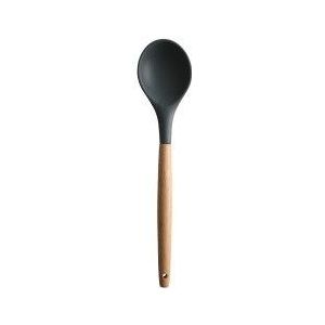 Silicone Wood Handle Spatula Heat-resistant Soup Spoon Non-stick Special Cooking Shovel Kitchen Tools Round Soup Spoon