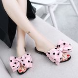 Zomer dames wilde woord slippers Bow antislip strand schoenen  grootte: 39 (roze)