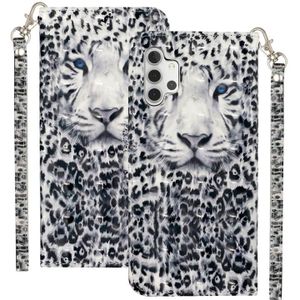 For Samsung Galaxy A32 5G 3D Pattern Horizontal Flip PU Leather Case with Holder & Card Slots & Wallet(Leopard)