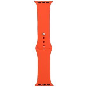 For Apple Watch Series 6 & SE & 5 & 4 40mm / 3 & 2 & 1 38mm Silicone Watch Replacement Strap  Short Section (female)(Citrus Color)